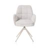 Bell, chaise a accoudoirs - pietement creme - pivotante - confort ressorts - Calabria/Vada
