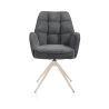 Bell, chaise a accoudoirs - pietement creme - pivotante - confort ressorts - Calabria/Vada