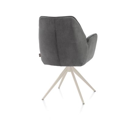 Bell, chaise a accoudoirs - pietement creme - pivotante - confort ressorts - Calabria/Vada