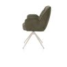 Bell, chaise a accoudoirs - pietement creme - pivotante - confort ressorts - Calabria/Vada
