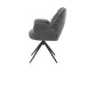 Bell, chaise a accoudoirs - pietement rough off black- pivotante-confort ressorts - Cal/Vad