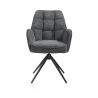 Bell, chaise a accoudoirs - pietement rough off black- pivotante-confort ressorts - Cal/Vad