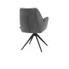 Bell, chaise a accoudoirs - pietement rough off black- pivotante-confort ressorts - Cal/Vad