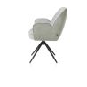 Bell, chaise a accoudoirs - pietement rough off black- pivotante-confort ressorts - Cal/Vad