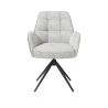 Bell, chaise a accoudoirs - pietement rough off black- pivotante-confort ressorts - Cal/Vad
