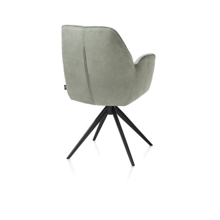 Bell, chaise a accoudoirs - pietement rough off black- pivotante-confort ressorts - Cal/Vad