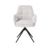 Bell, chaise a accoudoirs - pietement rough off black- pivotante-confort ressorts - Cal/Vad