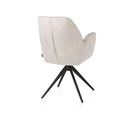 Bell, chaise a accoudoirs - pietement rough off black- pivotante-confort ressorts - Cal/Vad