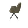 Bell, chaise a accoudoirs - pietement rough off black- pivotante-confort ressorts - Cal/Vad