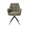 Bell, chaise a accoudoirs - pietement rough off black- pivotante-confort ressorts - Cal/Vad