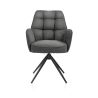 Bell, chaise a accoudoirs - pietement rough off black -pivotante-confort ressorts- Calabria - Henders and Hazel