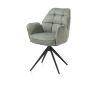 Bell, chaise a accoudoirs - pietement rough off black -pivotante-confort ressorts- Calabria - Henders and Hazel