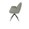 Bell, chaise a accoudoirs - pietement rough off black -pivotante-confort ressorts- Calabria - Henders and Hazel