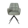 Bell, chaise a accoudoirs - pietement rough off black -pivotante-confort ressorts- Calabria - Henders and Hazel
