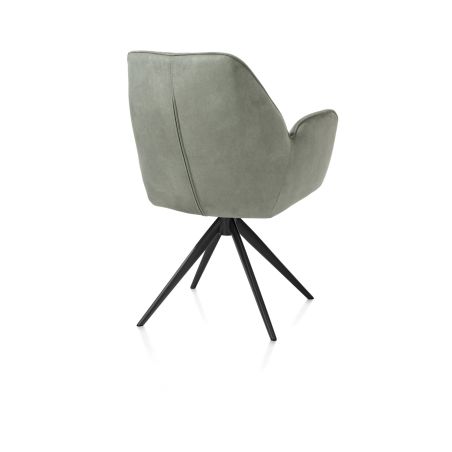 Bell, chaise a accoudoirs - pietement rough off black -pivotante-confort ressorts- Calabria - Henders and Hazel