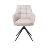 Bell, chaise a accoudoirs - pietement rough off black -pivotante-confort ressorts- Calabria - Henders and Hazel