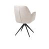 Bell, chaise a accoudoirs - pietement rough off black -pivotante-confort ressorts- Calabria - Henders and Hazel