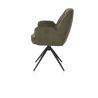 Bell, chaise a accoudoirs - pietement rough off black -pivotante-confort ressorts- Calabria - Henders and Hazel