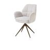 Bell, chaise a accoudoirs - pietement steelbrown - pivotante - confort ressorts - Cal/Vad