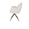 Bell, chaise a accoudoirs - pietement steelbrown - pivotante - confort ressorts - Cal/Vad