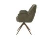 Bell, chaise a accoudoirs - pietement steelbrown - pivotante - confort ressorts - Cal/Vad