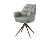 Bell, chaise a accoudoirs - pietement steelbrown - pivotante - confort ressorts - Calabria