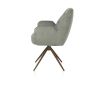 Bell, chaise a accoudoirs - pietement steelbrown - pivotante - confort ressorts - Calabria