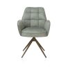 Bell, chaise a accoudoirs - pietement steelbrown - pivotante - confort ressorts - Calabria