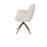 Bell, chaise a accoudoirs - pietement steelbrown - pivotante - confort ressorts - Calabria