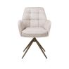 Bell, chaise a accoudoirs - pietement steelbrown - pivotante - confort ressorts - Calabria