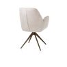 Bell, chaise a accoudoirs - pietement steelbrown - pivotante - confort ressorts - Calabria