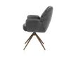 Bell, chaise a accoudoirs - pietement steelbrown - pivotante - confort ressorts - Calabria