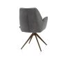 Bell, chaise a accoudoirs - pietement steelbrown - pivotante - confort ressorts - Calabria
