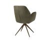 Bell, chaise a accoudoirs - pietement steelbrown - pivotante - confort ressorts - Calabria