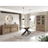 Vitrine 145 cm CURTIS en décor chêne cuivre