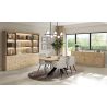 Table ovale 210 cm GABRIEL LIGHT en décor chêne clair