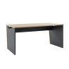 Bureau droit ITALIC en 120 cm ou 140 cm ou 160 cm proposé 2 finitions