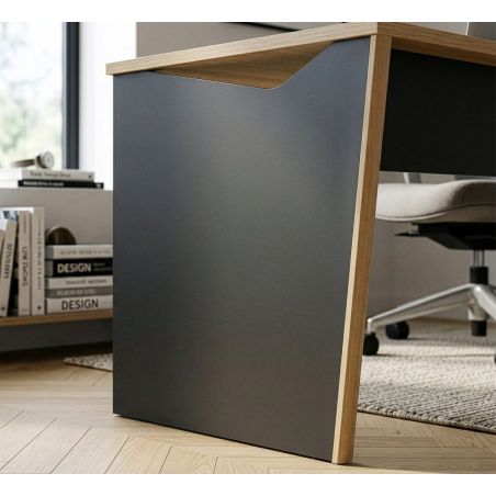 Bureau droit ITALIC en 120 cm ou 140 cm ou 160 cm proposé 2 finitions