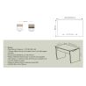 Bureau droit ITALIC en 120 cm ou 140 cm ou 160 cm proposé 2 finitions