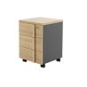 Caisson mobile 3 tiroirs ITALIC proposé en 2 finitions