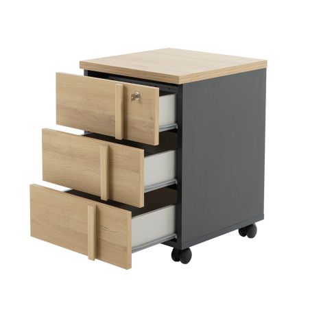 Caisson mobile 3 tiroirs ITALIC proposé en 2 finitions