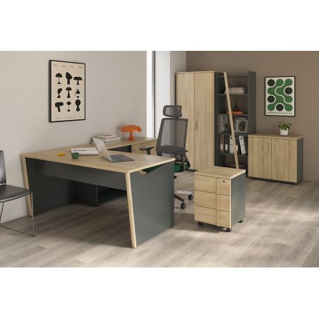 Caisson mobile 3 tiroirs ITALIC proposé en 2 finitions