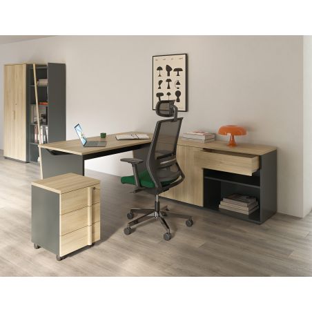 Caisson mobile 3 tiroirs ITALIC proposé en 2 finitions