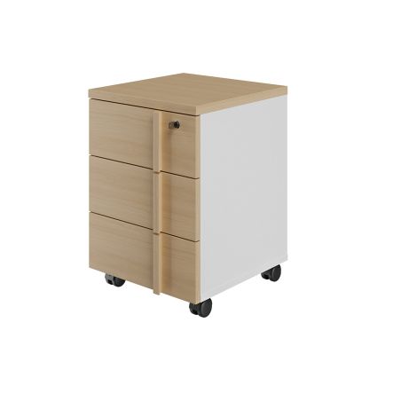 Caisson mobile 3 tiroirs ITALIC proposé en 2 finitions