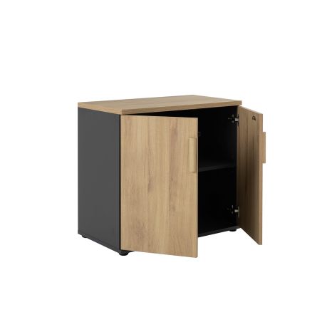 Rangement bas 2 portes ITALIC proposé en 2 finitions