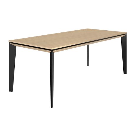 Bureau droit 170 cm ou 190 cm E-MOTION plateau décor chêne structuré