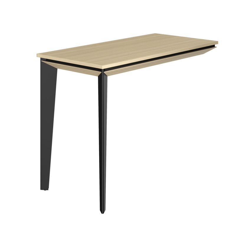 Retour direct pour bureau E-MOTION avec plateau décor chêne structuré