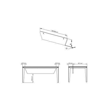 Voile de fond pour bureau 170 cmou 190 cm E-MOTION chêne structuré