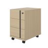 Caisson mobile 3 tiroirs E-MOTION chêne structuré