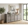 Buffet 223 cm SAWYER en décor chêne gris
